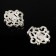 Decorative fastener "Pattern", 6.5 × 3.5 cm, white color