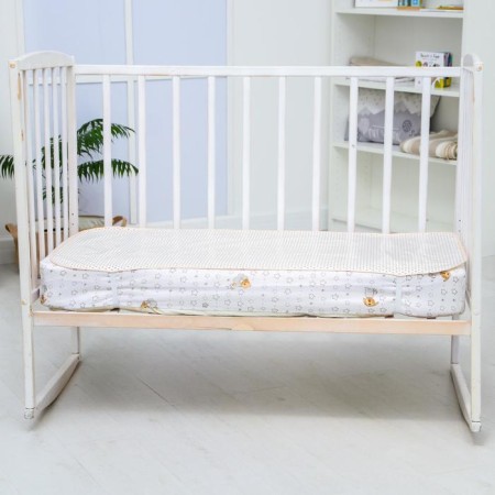A packet for a crib of an oilcloth 60x117 cm, with PVC, with a pattern-7