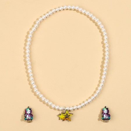 Earrings Clips and New Year's beads “Magic Girl” for the New Year, 11 x 14 cm-2