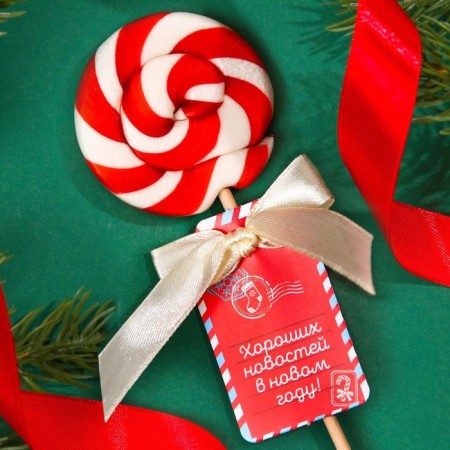 A candy on a stick “Good news in the new year!”, Taste: strawberries, 15 g.-2