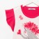 Dress for girls, color is light beige/raspberry, height 116 cm