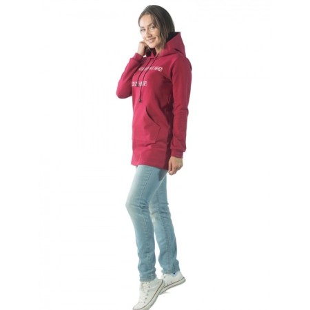 Women's tunic EVERYTHING IS Possible, size 44, burgundy color-1