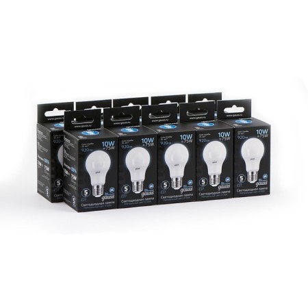 LED LED BLACK 10W A60 4100K Neutr. Bel. E27 920lm Gauss 102502210-6