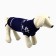 Clothing for dogs. Knitted sweater with "New Year" ornament, blue, size L