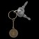 A keychain for keys, metallic, amulet "Cash tree" diam. 2.5 cm