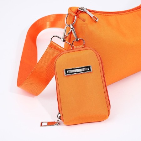 Cross-Bodi Bag on a zipper, Orange color-5