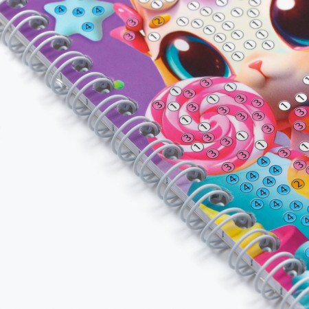 Diamond mosaic with a partial filling for children on the Sweeter Notepad, 11 x 15 cm, 48 sheets-4