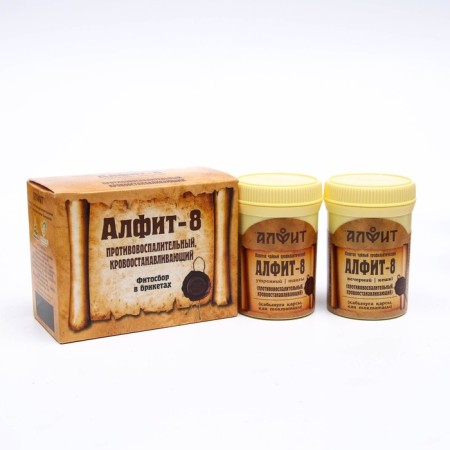 Tea drink Alfit-8 anti-inflammatory, hemostatic 60 briquettes of 2 g