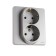 LEGRAND Inspiria outlet, double, 2k+s, 16 A, 250 V, aluminum