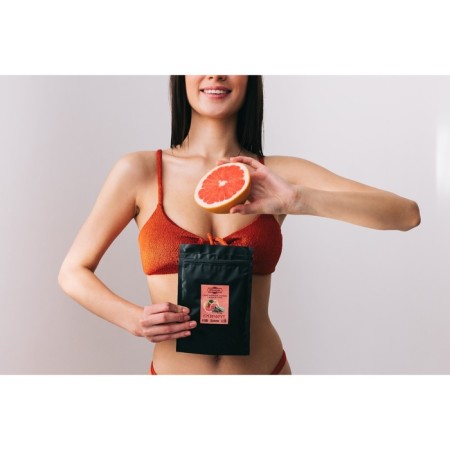 Coffee scrub for the body "Grapefruit" with sea salt 100 grams of Dobroparov-4