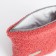 Lightning cosmetic bag, textura, pink color