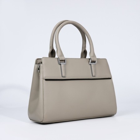 Luggage bag, external pocket, light-gray color-2