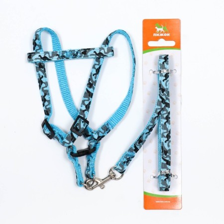 The stolen set "Militari", leash 120 x 1 cm, OG 23-35 cm, blue-6