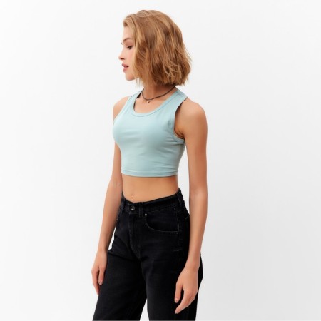 Топ женский MINAKU: Basic line цвет аквамарин, р-р 44-4