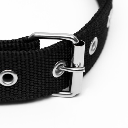 Two -layer collar with a swivel 55 x 2.5 cm, polyester, black-2