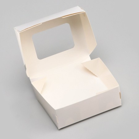 Container for removal, with a window, white, 10 x 8 x 3.5 cm-3