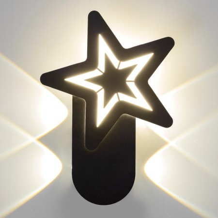 Bra "star" LED 4000K 10W black 20x15x4cm