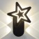 Bra "star" LED 4000K 10W black 20x15x4cm