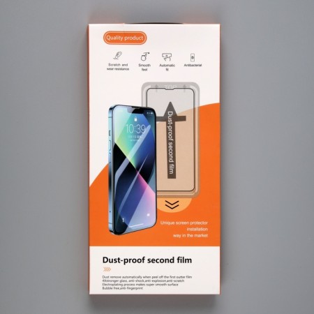 Protective glass for iPhone 13/13 Pro/14, with a frame for installation, full glue, 9h, 0.33 mm-3