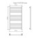 Water towel "Sanprise" Modern P12, 500x1000 mm, lower connection, chrome