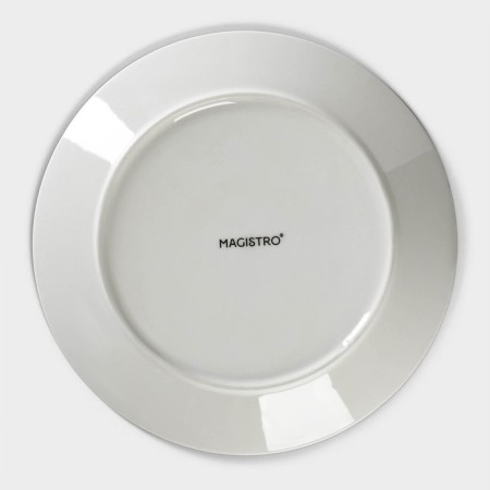 Porcelain dessert plate Magistro "sea breeze", d = 20 cm, white color-4