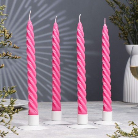 A set of suppositories of twisted, 2.3x 24.5 cm, 5 hours, 50 g, 4 pieces, dark pink