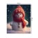 The tablecloth "Snowman", rectangular, Saten, size 120x145 cm