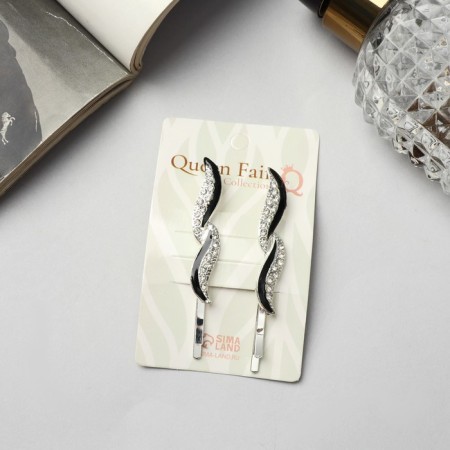 Invisibility for hair "Annabelle" (set 2 pcs) sheet, 6.5 cm, silver-2
