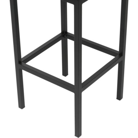 Har loth metal stool/eco -leather, black/black 35x35x65 cm-5