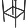 Har loth metal stool/eco -leather, black/black 35x35x65 cm