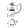 Siphon for washing Alcadrain A447-DN50/40, D = 115 mm, with a stainless grill