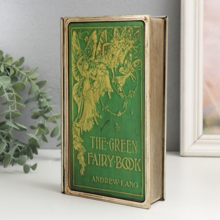 Broke-book metal, leatherette "Green Book Fei. Andrew Lang" 20x12x4 cm-1