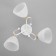 Chandelier "Natalia" 3x60W E27 White/gold 52x52x26cm