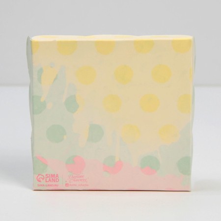 Cookie box, confectionery packaging with PVC lid, “butterflies”, 10.5 x 10.5 x 3 cm-3