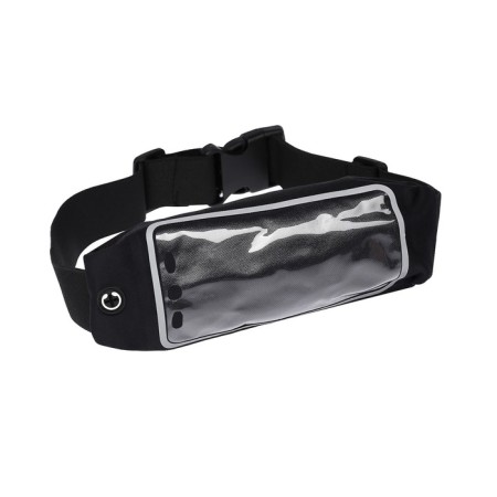 Sports bag Czech on the Luazon belt, telephone management, zipper compartment, black