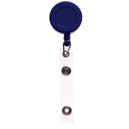 Badge holder, 75cm, loop, clip, blue-1