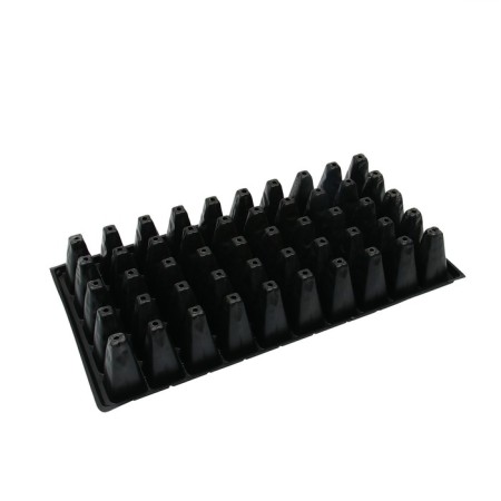 Cassette for growing seedlings, 50 cells, 90 ml, of plastic, black, 54 × 27 × 8 cm, Greengo-1