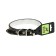 Leather collar decorated, with synthetic winterizer, 32-40 x 2 cm Mix of flowers