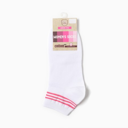 Women's socks, white/pink color, rr 23-2