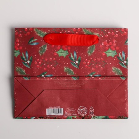 Craft horizontal package "New Year's mood", S 15 x 12 x 5.5 cm, New Year-4