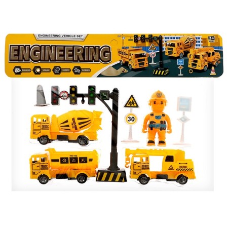 Set of machinery "Special Technics", 3 pcs, road signs, mix-11