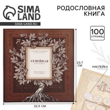 The genealogy book with a frame under the photo 