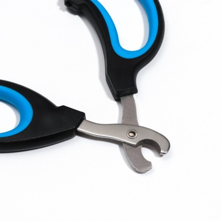 Cogerus scissors "Pijon" Premium with an ergonomic handle, black and blue-2