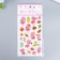 Plastic sticker volumetric "flamingos and owls" mix 10x20 cm