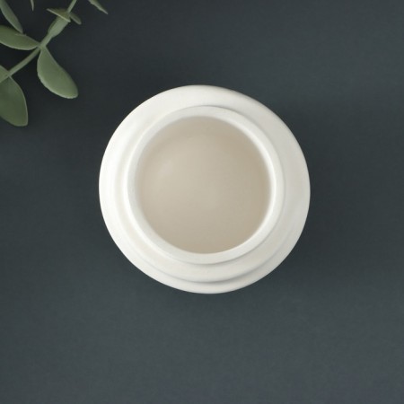 Kashpo - Spiral's candlestick 7x5cm, white-3
