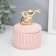 Coramics Coramics "Golden Elephant" Pink relief 12x8.2x8.2 cm