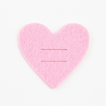 Set for decor of table objects "Love" 4 pcs, pink, 5.4 x 5 cm, 100% p/e, felt-1