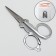 Scissors manicure, straight, folding, 9 cm, silver color