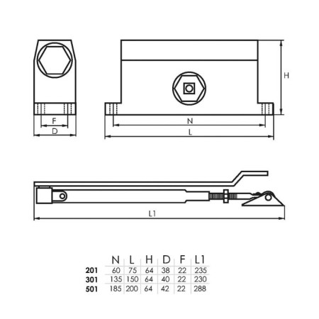Door closer No. 201, 25-35 kg, brown-1