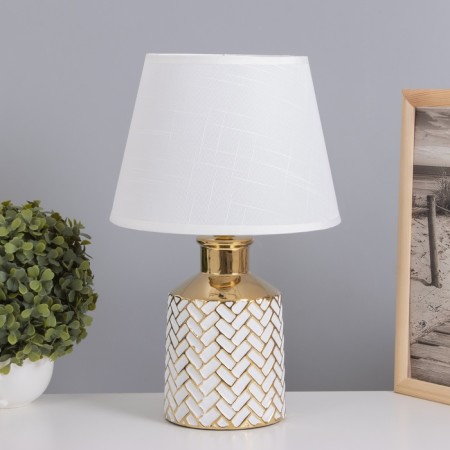 Table lamp "Marta" 1x40W E14 white/gold 22.5x22.5x36cm